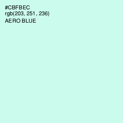 #CBFBEC - Aero Blue Color Image